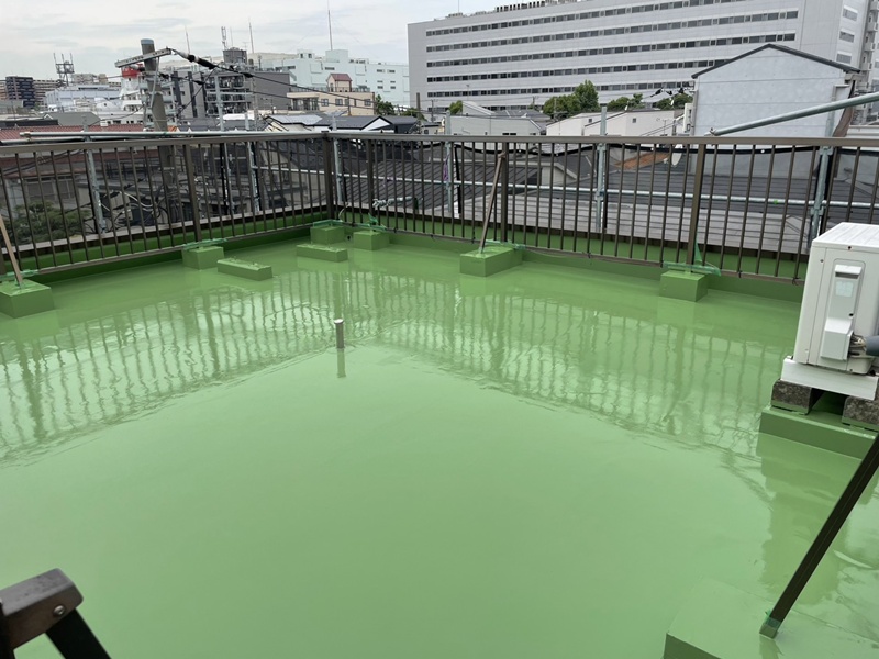 住宅アパートビル塗装工事　屋上防水工事